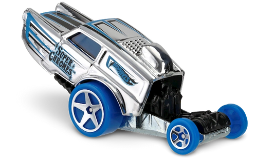 Hot Wheels 2016 #043/250, HW Poppa Wheelie, NEW/LOOSE, chrome