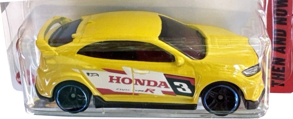 Hot Wheels 2025 #123/250 2018 Honda Civic Type R, RETAILER EXCLUSIVE, NEW/LOOSE, yellow