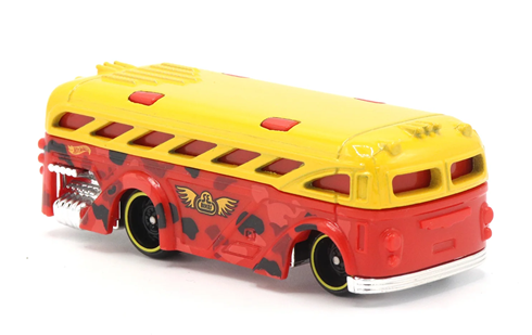 Hot Wheels 2024 #065/250 Surfin' School Bus, NEW/LOOSE, red/yellow