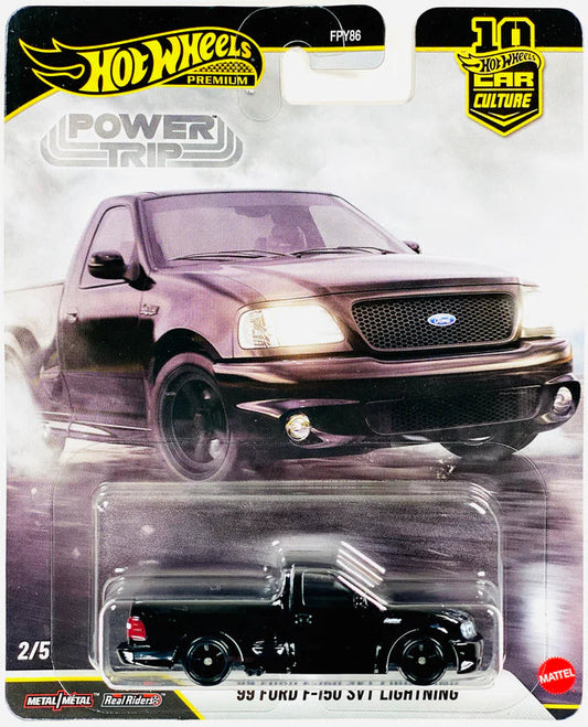 Hot Wheels 2026 Premium Power Trip 2/5, '99 Ford F-150 SVT Lightning, black