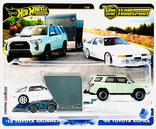 Hot Wheels Car Culture Team Transport #72 '18 Toyota 4Runner & '89 Toyota Supra