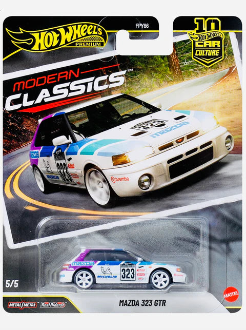Hot Wheels 2026 Premium Modern Classics 5/5, Mazda 323 GTR, white