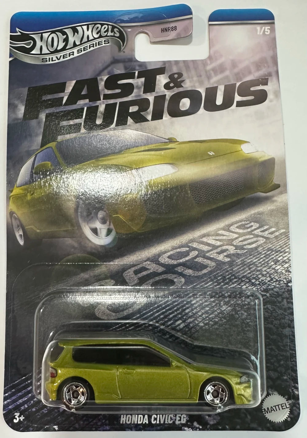 Hot Wheels 2025 Fast & Furious: Racing Course 1/5, Honda Civic EG, metalflake lime green