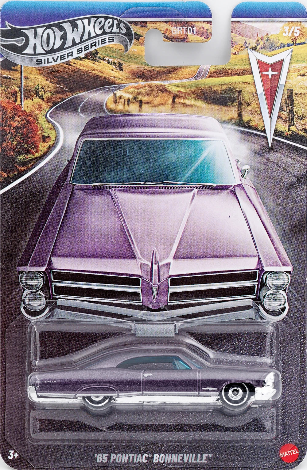 Hot Wheels 2026 Silver Series Pontiac 100th Anniversary 3/5, '65 Pontiac Bonneville, iris mist