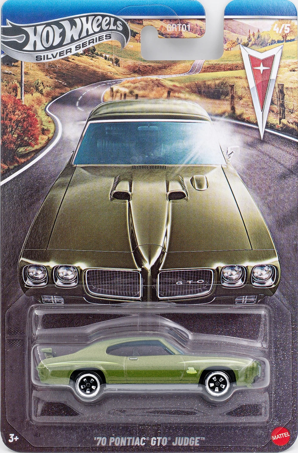 Hot Wheels 2026 Silver Series Pontiac 100th Anniversary 4/5, '70 Pontiac GTO Judge, verdoro green metallic