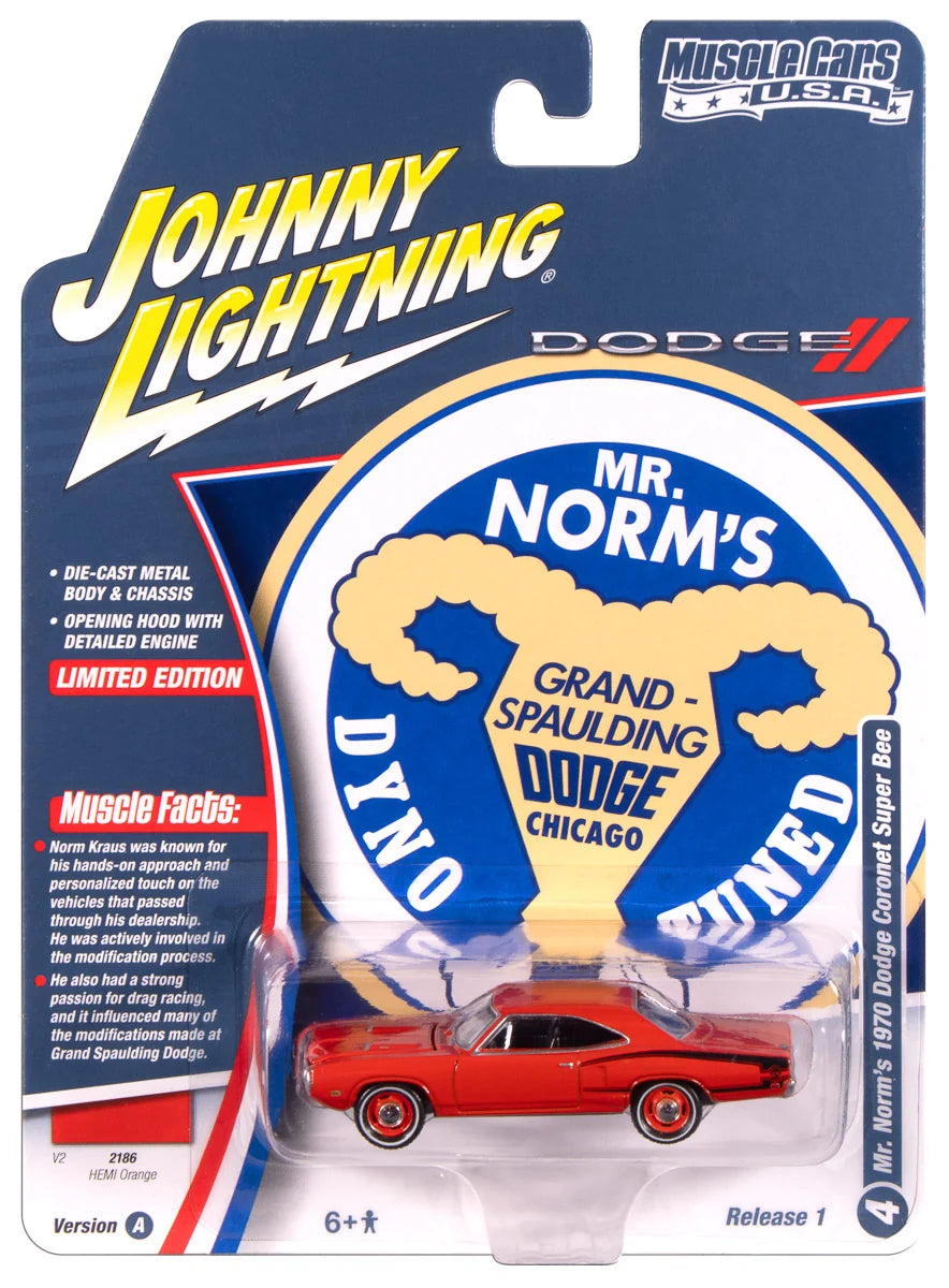 Johnny Lightning, Mr Norm's 1970 Dodge Coronet Super Bee, Hemi Orange