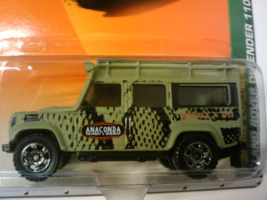 Matchbox 2010 #100/100 Land Rover Defender 110 (1997), NEW/LOOSE, flat olive green