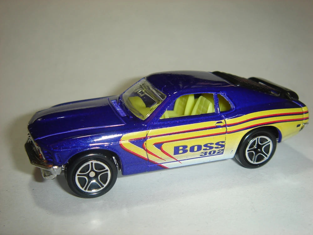 Matchbox 1998 #37/75, Ford Mustang Boss, NEW/LOOSE, metallic indigo