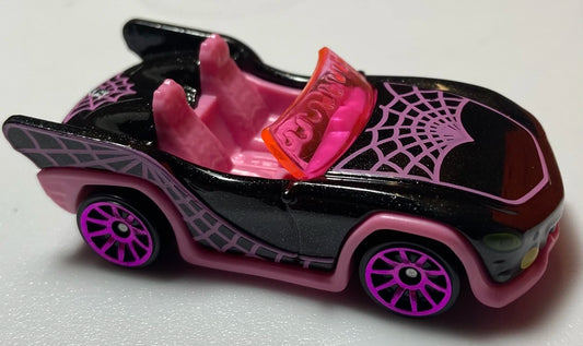 Hot Wheels 2024 #003/250 Monster High Ghoul Mobile, NEW/LOOSE, metalflake black