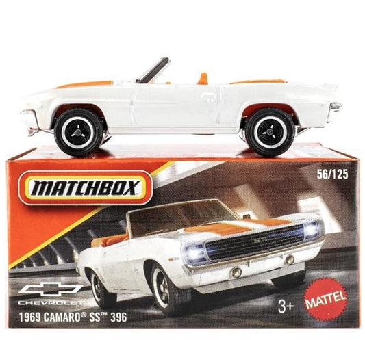 Matchbox 2026 Power Grabs #056/125, 1969 Camaro SS 396, white