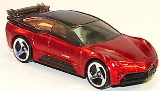 Hot Wheels 1999 #675 Pontiac Rageous, PREOWNED/LOOSE, metalflake red