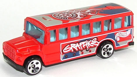 Hot Wheels 2000 #216, School Bus, NEW/LOOSE, red