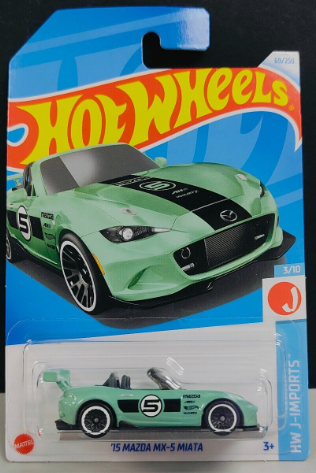Hot Wheels 2024 #069/250 '15 Mazda MX-5 Miata, seafoam