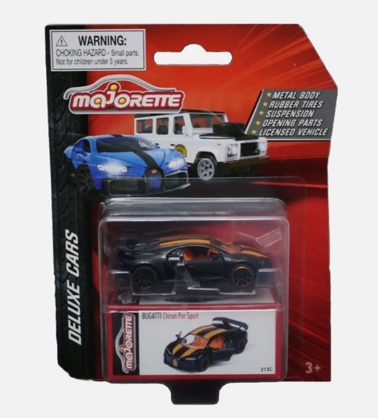 Majorette Deluxe Cars Bugatti Chirron Pur Sport, black