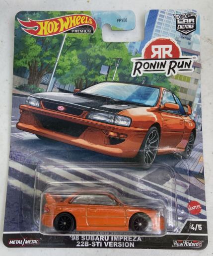 Hot Wheels Premium 2023 Ronin Run 4/5 '98 Subaru Impreza 22B-STi Version