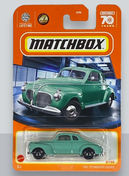 Matchbox 2023 #008/100 1941 Plymouth Coupe, mint green