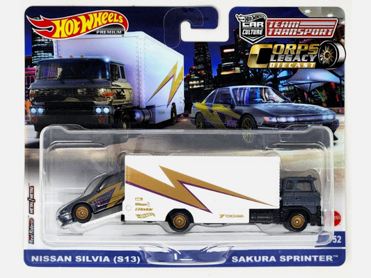 Hot Wheels Car Culture Team Transport #52 Nissan Silvia (S13) & Sakura Sprinter