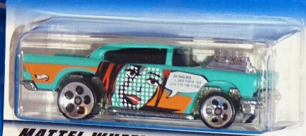 Hot Wheels 2000 #105 '57 Chevy "artistic license" series, aqua