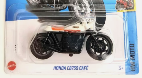 Hot Wheels 2023 #141/250 Honda CB750 Cafe', NEW/LOOSE, white