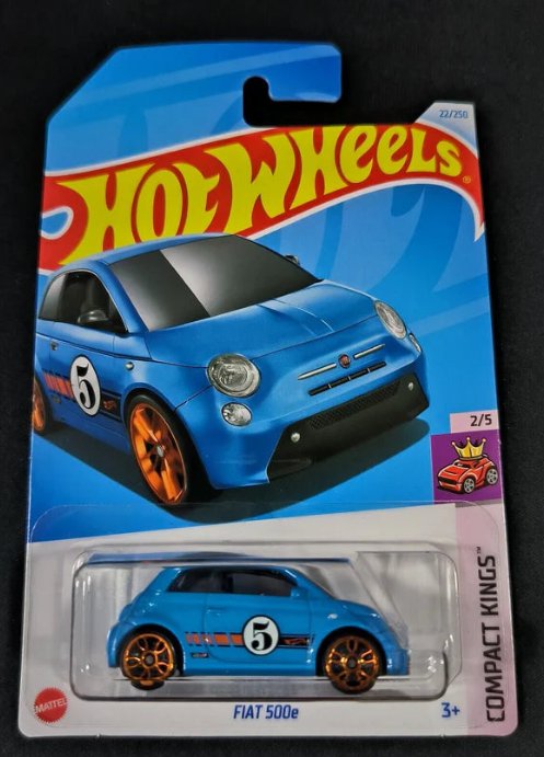 Hot Wheels 2024 #022/250 Fiat 500e, blue