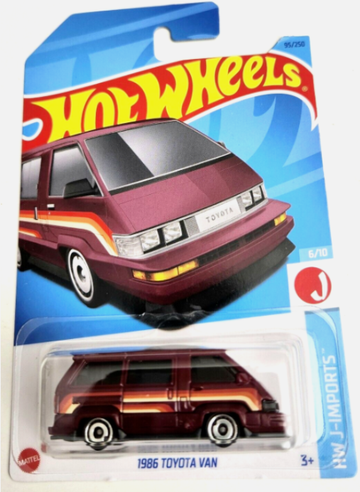 Hot Wheels 2023 #095/250 '86 Toyota Van, maroon