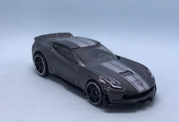 Hot Wheels 2023 #193/250 Corvette C7 Z06, NEW/LOOSE, metalflake dark grey