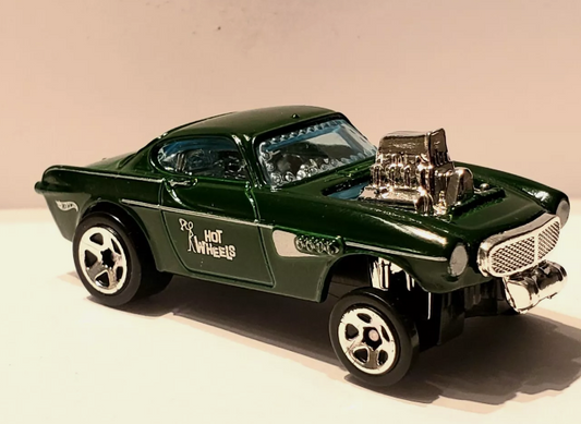 Hot Wheels 2023 #001/250 Volvo P1800 Gasser, NEW/LOOSE, forest green