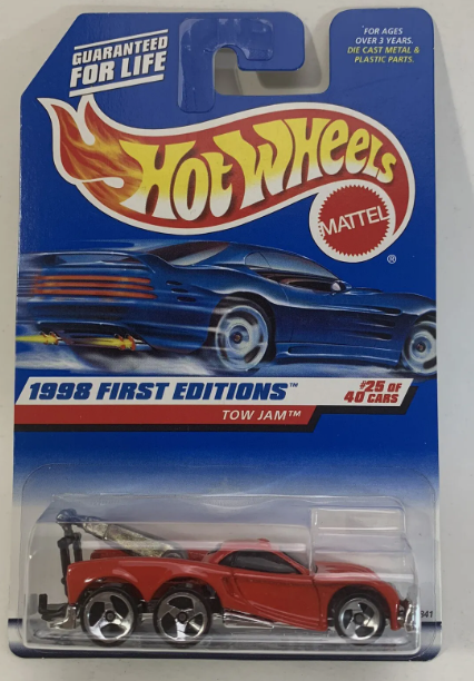 Hot Wheels 1998 First Editions #25/40 Tow Jam, red