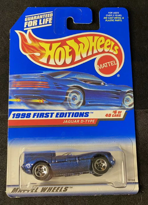 Hot Wheels 1998 First Editions #6/40 Jaguar D-type, blue