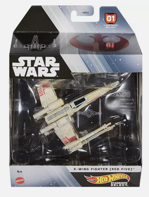 Hot Wheels Star Wars Starships Select #01 X-Wing Fighter (Red Five)