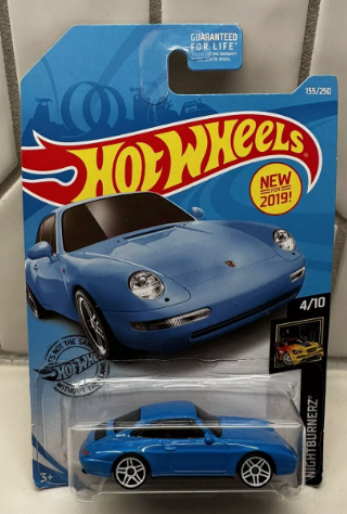 Hot Wheels 2019 #155/250 '96 Porsche Carrera, blue