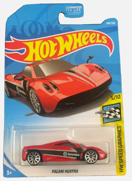 Hot Wheels 2019 #148/250 Pagani Huayra, red