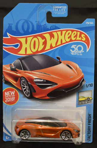 Hot Wheels 2018 #178/365 McLaren 720S, orange
