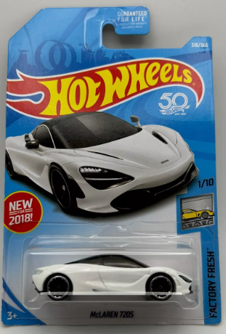 Hot Wheels 2018 #318/365 McLaren 720S, white