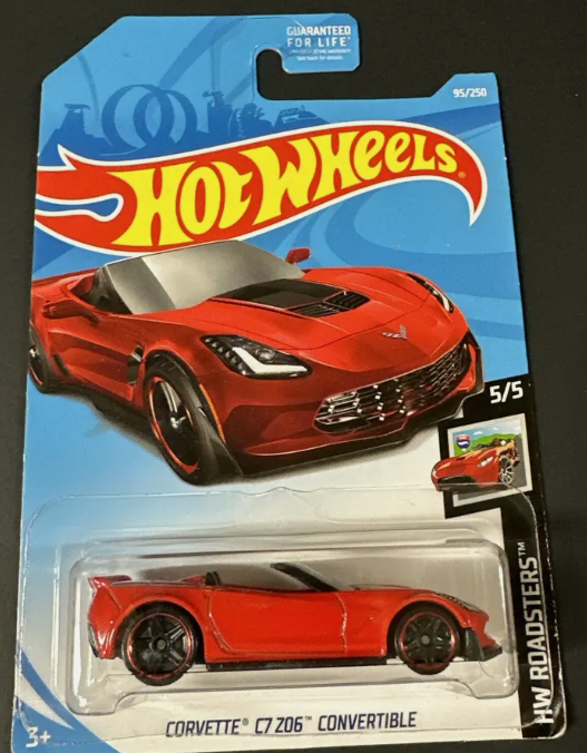 Hot Wheels 2019 #095/250 Corvette C7 Z06 Convertible, red