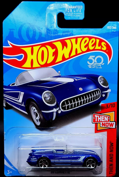 Hot Wheels 2018 #192/365 '55 Corvette, blue
