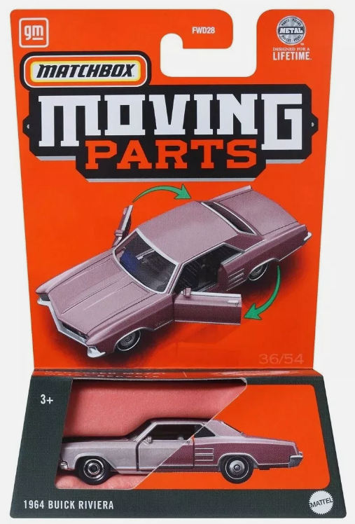 Matchbox 2024 Moving Parts Buick Riviera, rose mist