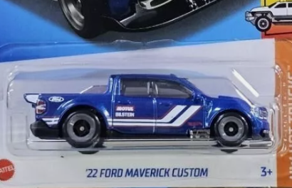 Hot Wheels 2024 #196/250 '22 Ford Maverick Custom, NEW/LOOSE, blue