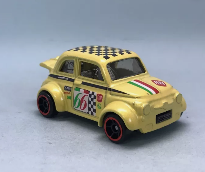 Hot Wheels 2024 #117/250 '60s Fiat 500D Modificado, NEW/LOOSE, canary yellow