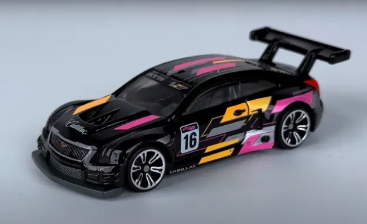 Hot Wheels 2024 Neon Speeders Mix B 8/8 '16 Cadillac ATS-V R, NEW/LOOSE, black