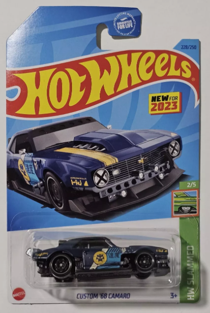 Hot Wheels 2023 #228/250 Custom '68 Camaro, matte navy blue