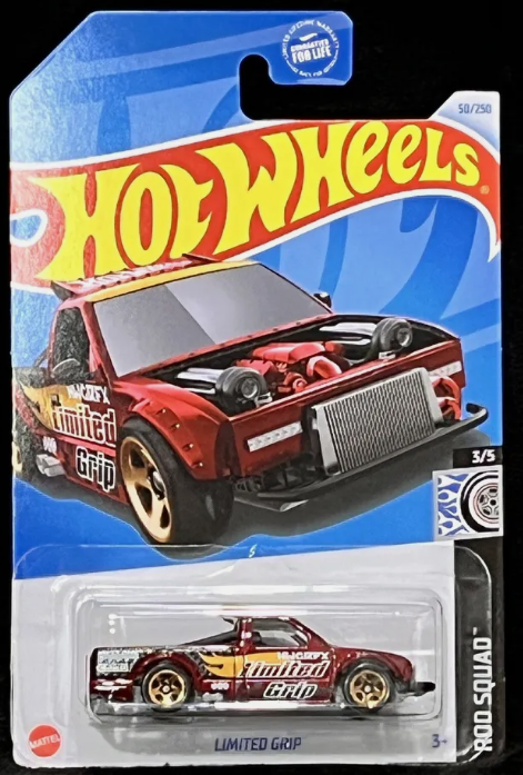 Hot Wheels 2024 #050/250 Limited Grip, dark red