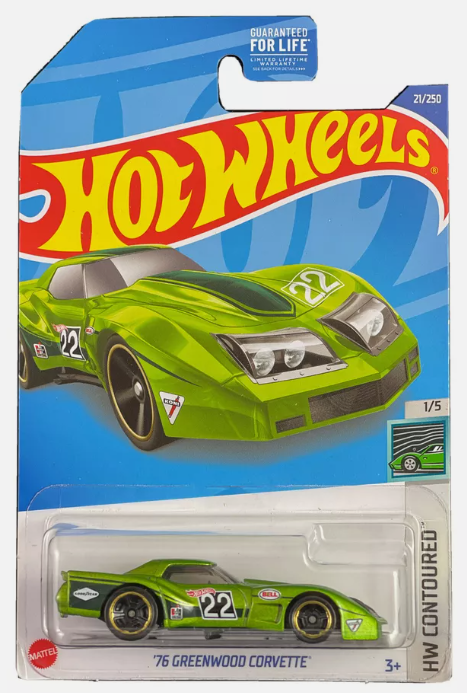 Hot Wheels 2022 #021/250 '76 Greenwood Corvette, green