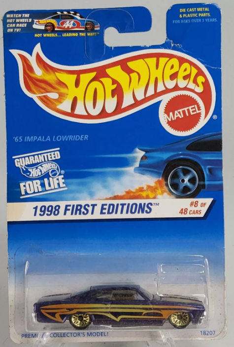 Hot Wheels 1998 First Editions #8/48 '65 Impala Lowrider, purple