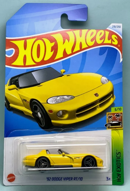 Hot Wheels 2024 #218/250 '92 Dodge Viper RT/10, yellow