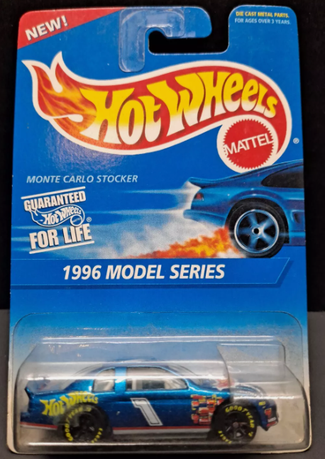 Hot Wheels 1996 Model Series Monte Carlo Stocker, HW racing blue