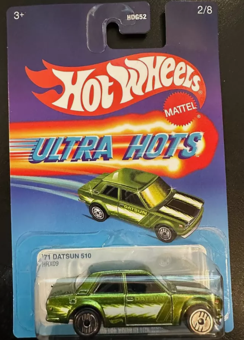 Hot Wheels 2024 Ultra Hots Mix B 2/8, '71 Datsun 510, spectraflame green