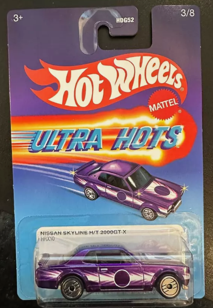 Hot Wheels 2024 Ultra Hots Mix B 3/8, Nissan Skyline H/T 2000GT-X, spectraflame purple