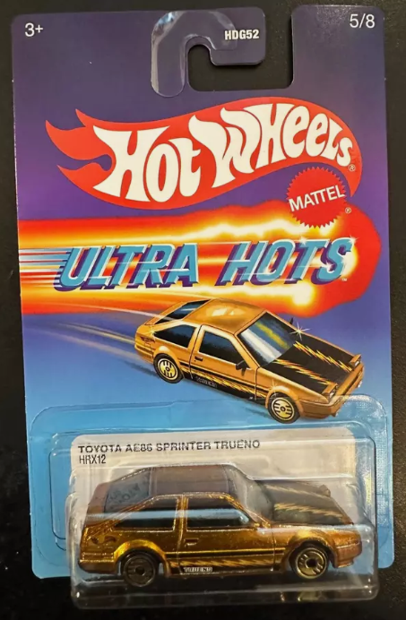 Hot Wheels 2024 Ultra Hots Mix B 5/8, Toyota AE86 Sprinter Trueno, spectraflame gold