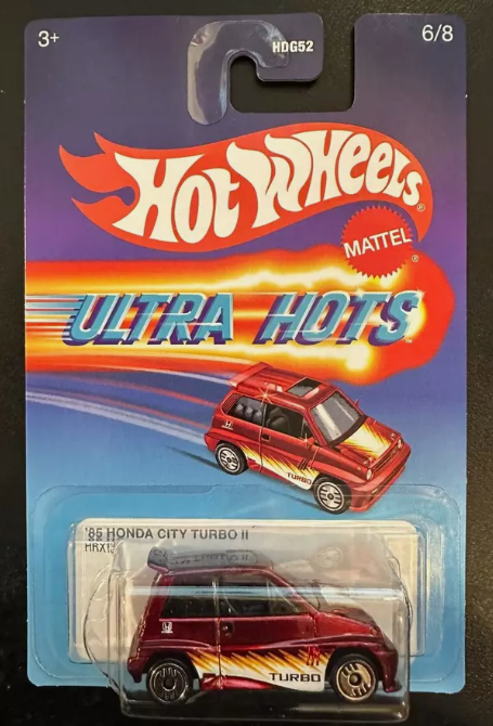 Hot Wheels 2024 Ultra Hots Mix B 6/8, '85 Honda City Turbo II, spectraflame red